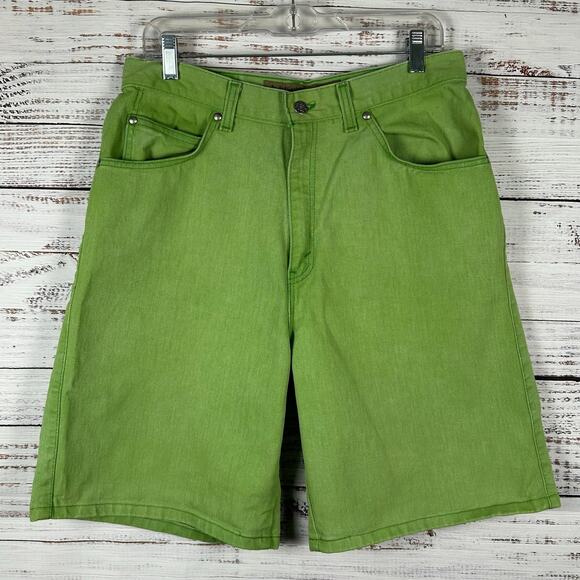 Levi's Pants - Womens VTG 90s Levis 900 Series Green Denim Jeans Bermuda Hi Rise Cotton USA 14